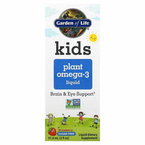 Kids-Plant-Omega-3 vitamíny s jahodovou příchutí, zn. Garden of Life