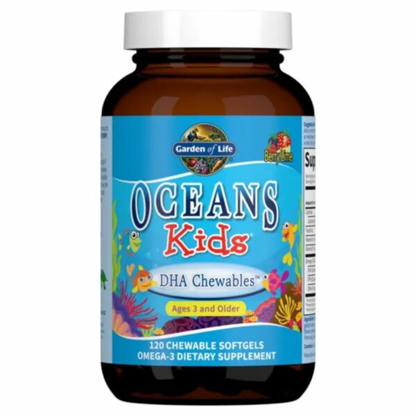 Ocean kids DHA Omega 3, 120 kapslí, lahvička s kapslemi