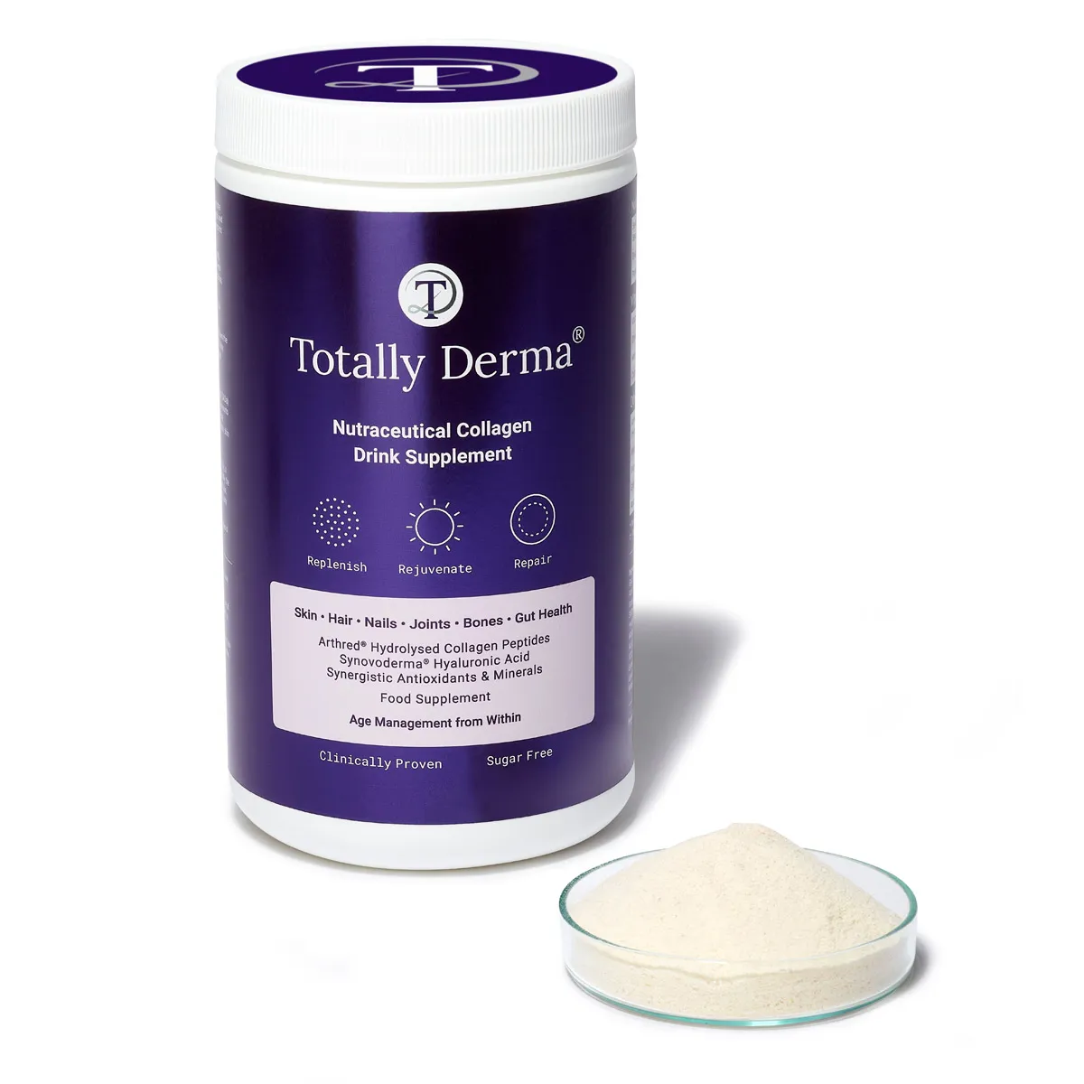 Totally Derma - nutriční kolagenový doplněk s optimálním složením proti stárnutí pro kompletní produkci kolagenu
